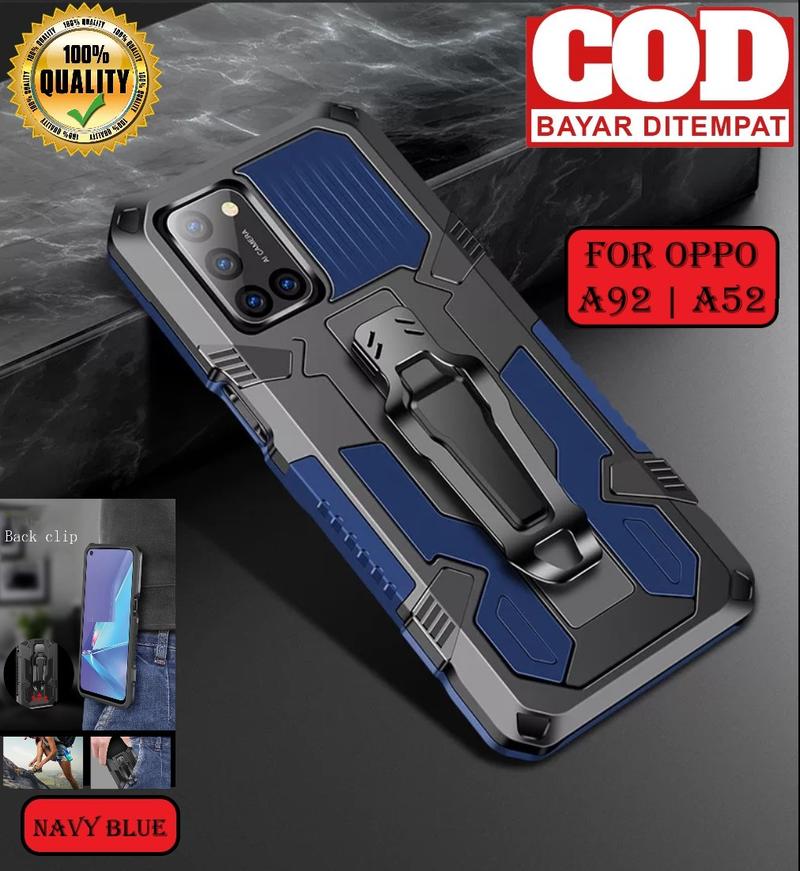 Product Introduction of CASING HP OPPO A52/OPPO A92 CASING STANDING BACK KLIP HARD CASE ROBOT NEW COVER TPU 17