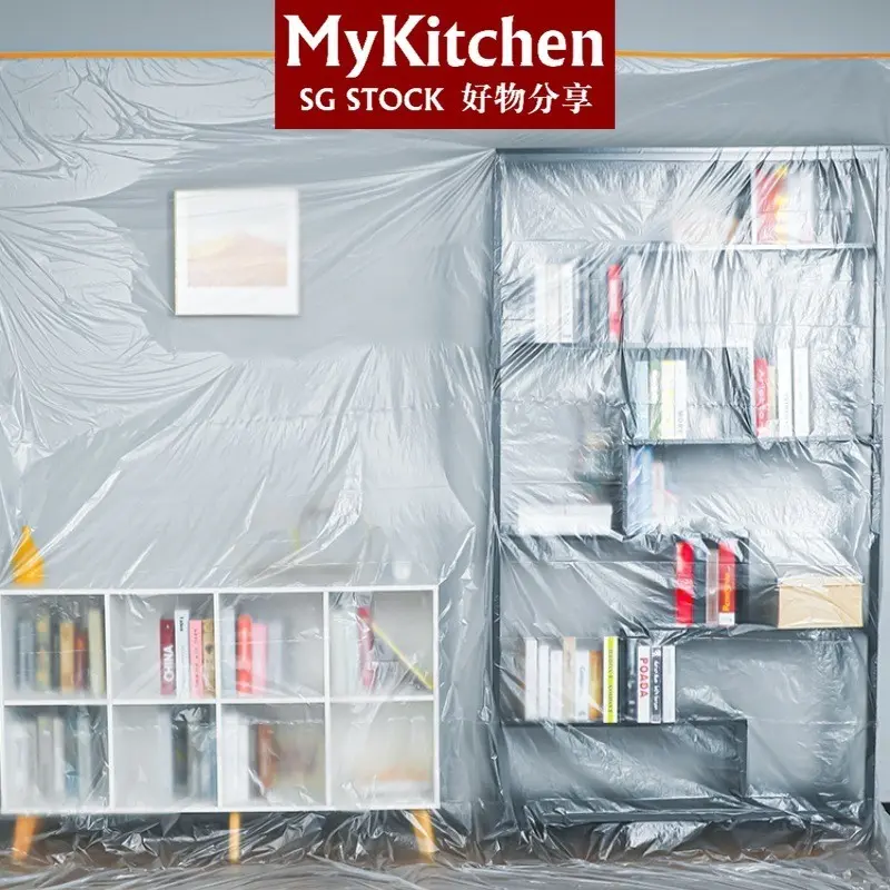 MyKitchen Renovation Plastic Dust Cover Plastic Sheet for Renovation HIP Dust Protection Film