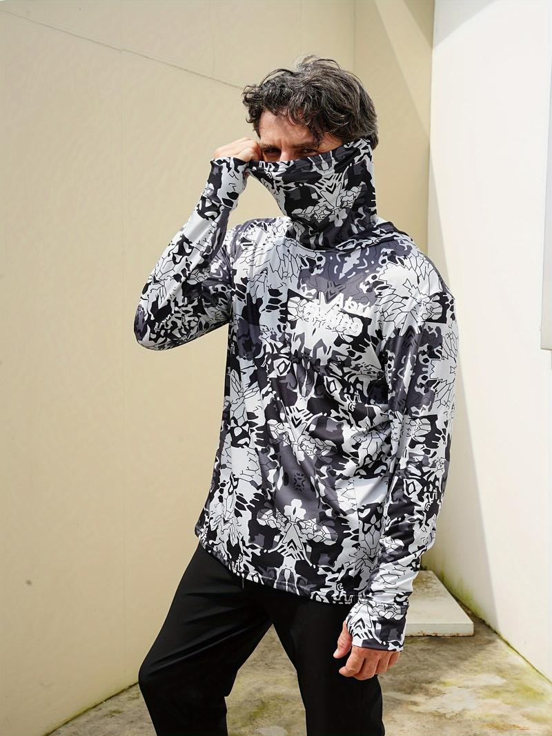 Product Introduction of เสื้อตกปลา มีฮู้ด สำหรับผู้ชาย ผ้าคลุมหน้า เสื้อผ้าตกปลา กันแดด หน้ากากป้องกันรังสียูวี แห้งเร็ว เหมาะสำหรับการเดินป่าและกิจกรรมกลางแจ้ง 11