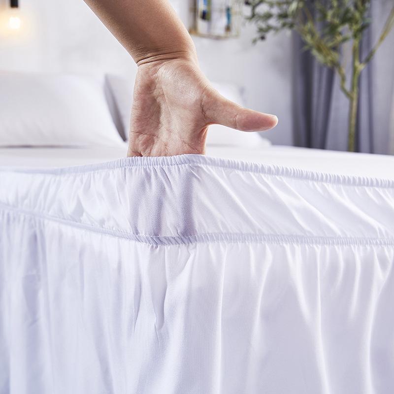 Product Introduction of Home Bedding Bed Skirt Elastic Bedsheet Bed Skirt Bed Cover Without Surface Couvre Lit Hotel Bedding Protector 27