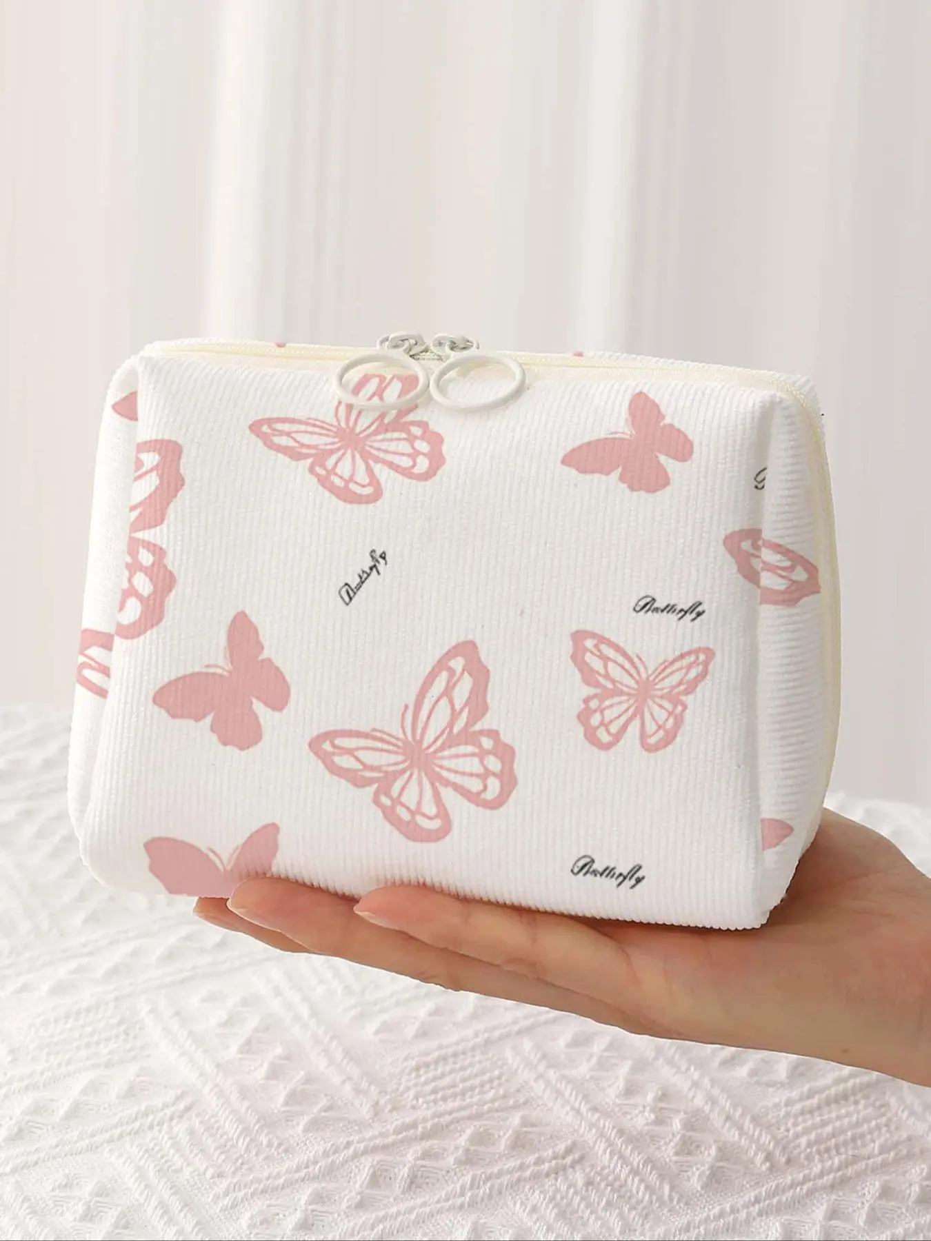 Butterfly Pattern Makeup Bag, Multi-functional Storage Bag, Travel Makeup Bag, Suitable for Leisure Travel, Business Trips