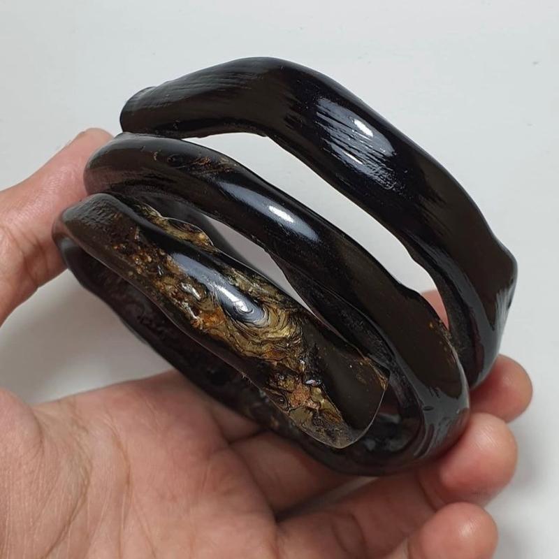 Gelang akar bahar hitam natural lilit 3 original dan berkualitas 1