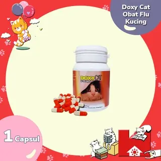 Doxycat / Doxy Cat Obat Antibiotik Flu, Pilek, Batuk, Demam, Kucing 0