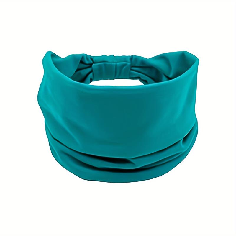 Women's 1pc moisture-wicking wide headband set - suitable for fitness, yoga, running, cycling, basketball | Polyester knitted fabric, suitable for normal hair types, no power supply required square 2