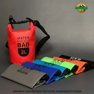 Dry Bag Tas Anti Air 2L Waterproof Bag OCEAN PACK Bahan PVC Tebal Mirip Terpal Anti Bocor Tas Mancing Tas Renang