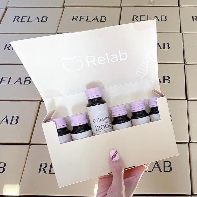 Hộp đựng 6 chai Collagen Relab 12000 Nhật Bản