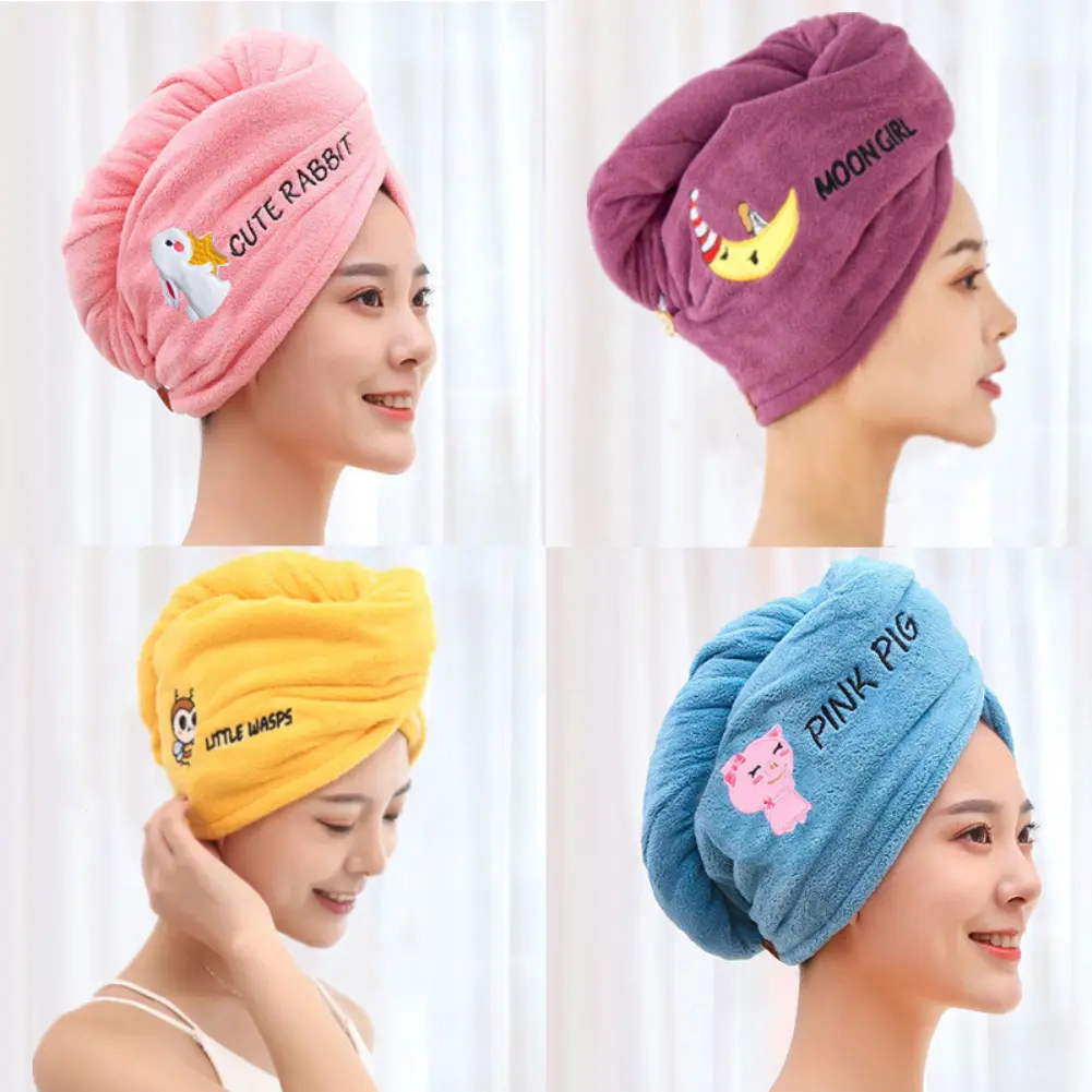 Magic Quick Hair Dry Towel Microfiber Quick Drying Absorbent Shower Cap Baotou Ladies Dry Hair Cap Towel Headscarf Bath Tools Fast Absorb ES895