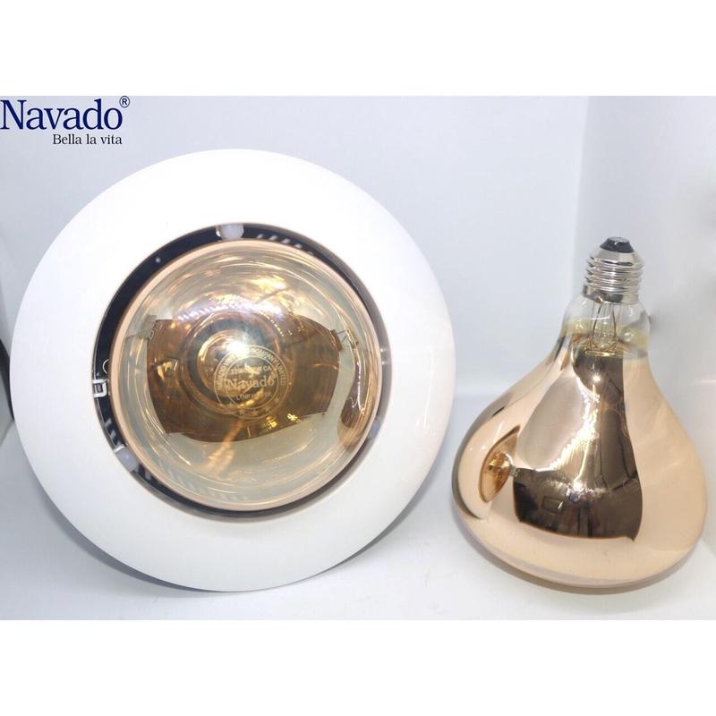 Đèn sưởi nhà tắm âm trần 1 bóng tròn Navado NAV6010. Bảo hành 5 năm. Máy Sưởi Sưởi Ấm máy  sưởi  phòng  tắm đèn  sưởi  nhà  tắm 2