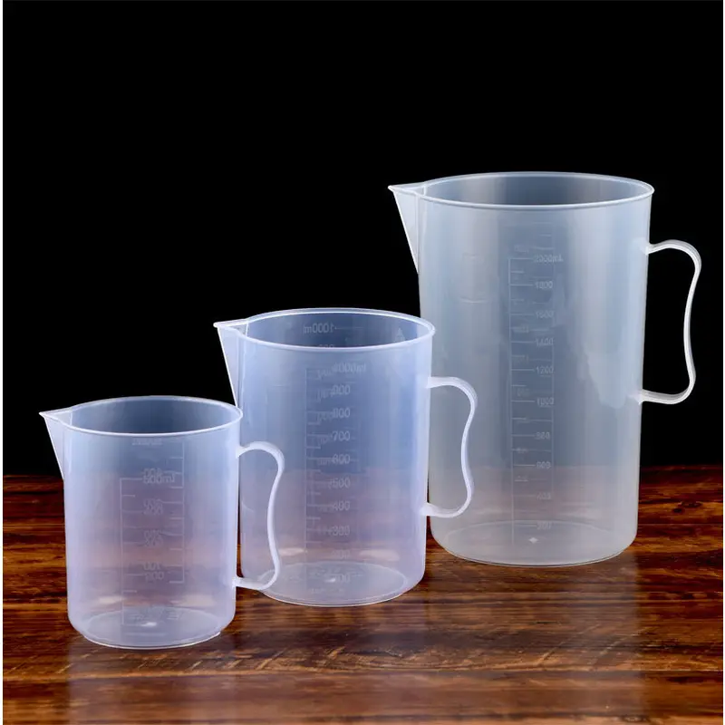 Gelas Takar Plastik Bening 100ml, 250ml, 500ml, 1000ml, 2000ml Gelas Ukur Transparan - Jug - Teko 2