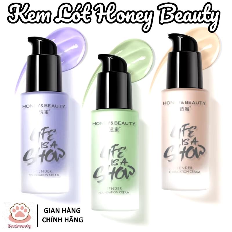 HÀNG MỚI VỀ Kem Lót HONEY BEAUTY kem che khuyết điểm kem nền kiềm dầu nâng tông che lỗ chân lông làm mịn da 30g Women Nữ Women Nữ Cosmetic Mỹ Phẩm Trang Điểm kem lot kem lot