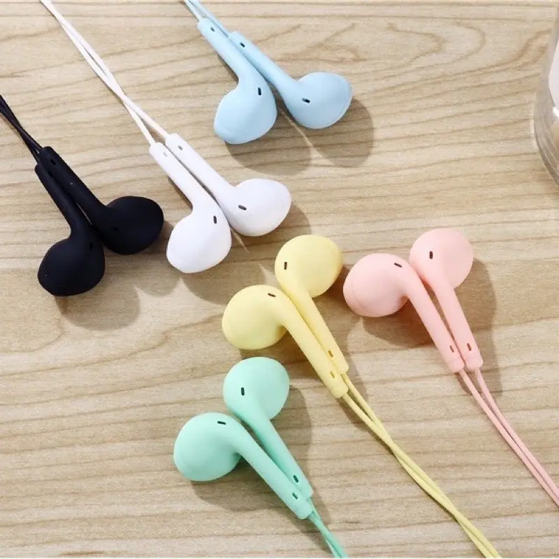 NEW U19 Macaron Color Earphones 3.5mm Universal Wired Headset Bass With Microphone In-Ear Multi-Function Gaming Sport Headphones Fireod Plug Device Earbud Audio Button Electronic