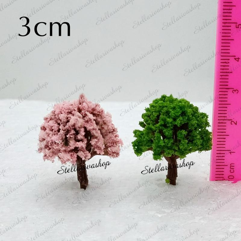 Mô Hình cây xanh mini các loại làm tiểu cảnh sa bàn, mô hình thành phố size nhỏ 4