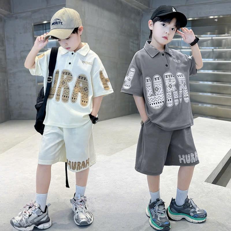 Đồ hè bé trai, Đồ bé trai, quần áo hè bé trai hình thêu Gấu vải thun cotton size 18-50kg. Đồ bộ bé trai, set đồ bé trai, bộ đồ cộc tay bé trai 9