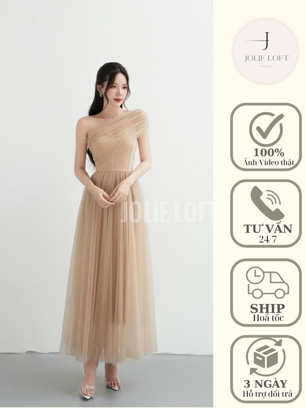 Váy nữ dự tiệc cúp ngực nude thiết kế Velvet Dress JOLIE LOFT đầm dáng dài sang trọng đi chơi