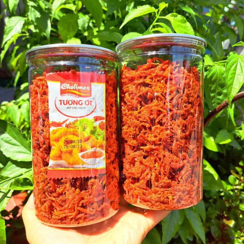 [ Lon 300gram] Khô Bò Sợi (  Khô Heo Giả Bò ) Thơm Ngon - Đậm Vị 0
