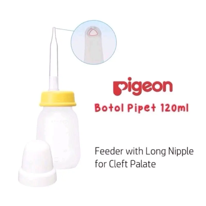 Pigeon Feeder With Long Silicone Nipple / Botol Susu Biibir Sumbing 0