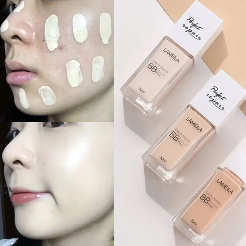 Lameila Clear Liquid Foundation Strong Oil Control Nude Makeup Long-Lasting Waterproof BB Cream