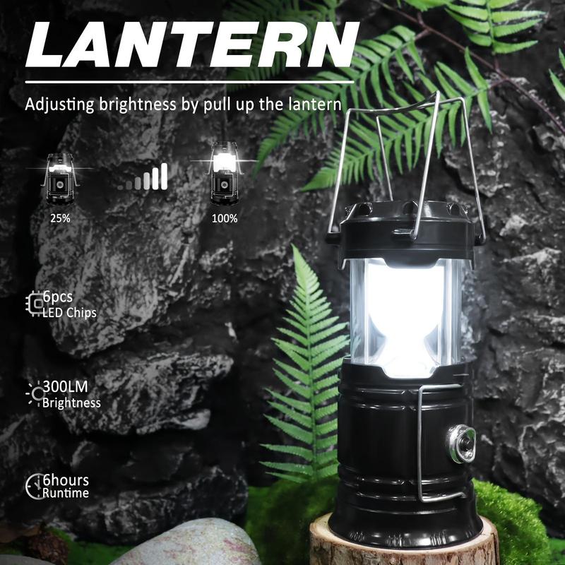 Product Introduction of Solar Powered Flashlight Lamp, Outdoor Camping Lamp, Usb Charging Hand Lamp, Suitable for Camping Hiking Fishing Expedition, Travel Accessories 2