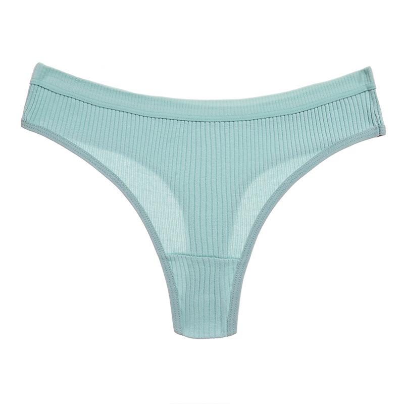 Women's 7 Pieces Solid Color Low Waist T-Back, Fitted Casual Brief Panties Suit, Women's Underwear, Women's  Underwear,, Cotton European and American Sexy Low Waist Women's  Breathable Underwear Simple Women's 6