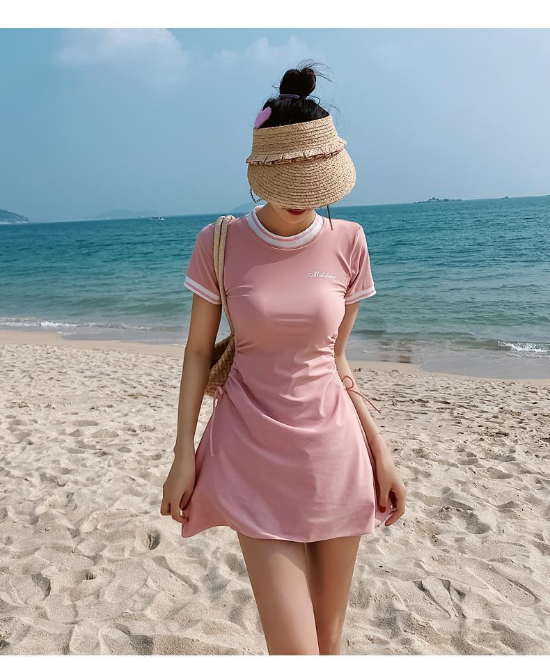 Product Introduction of Swimsuit Women's Hot Spring Belly Covering Slim South Korea Ins Super Fairy Conservative Student Split Sports 2021 New Two-Piece Suit 16