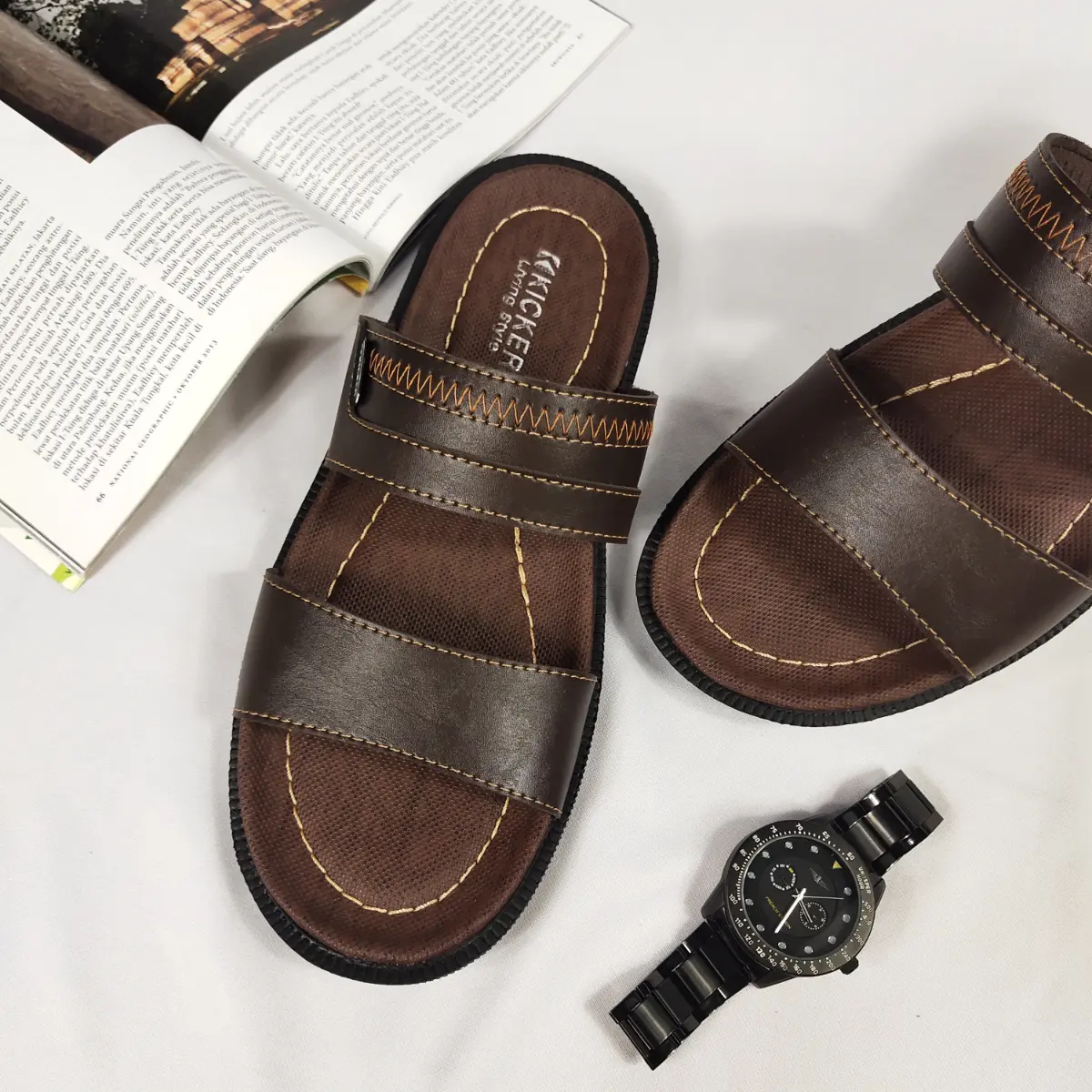 KICKER living style Sandal Selop Pria Wanita Model  Open Toe ORIGINAL TRENDY SMR06 Sendal Jepit priamurah