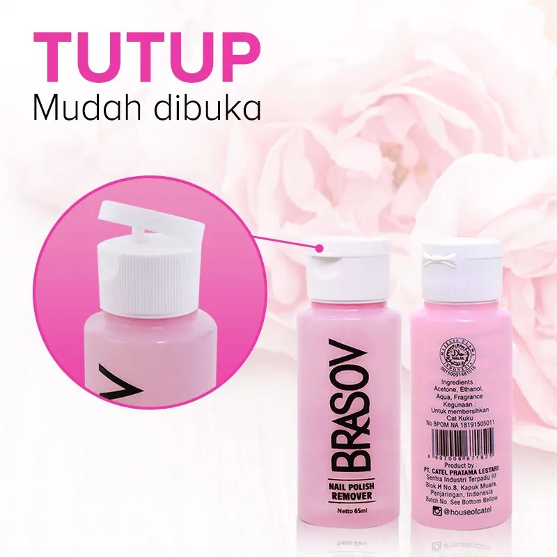 ASETON BRASOV Pembersih Cat Kuku 65 ML Penghapus Kutek / Nail Polish Remover Kutek 0