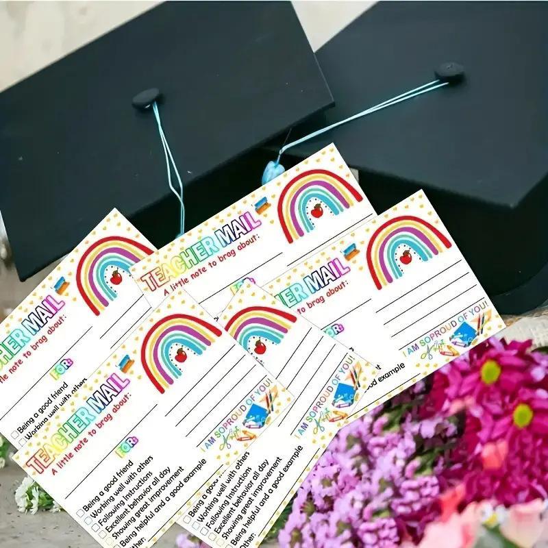 Teacher's Mail Good Behavior Card, Pastel Color Classroom Behavior Incentive Card, Student Behavior Motivation Postcard, School Supplies 3