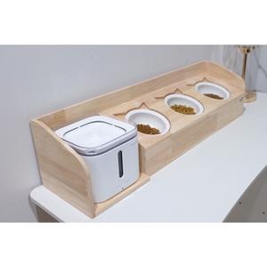 A6 ชุดโต๊ะอาหาร ที่วางน้ำพุ เครื่องให้อาหารอัตโนมัติ สำหรับสัตว์เลี้ยง หมา แมว พร้อมถ้วยเซรามิก วางได้ทุกรุ่นเช่น PETKIT URPET PANDO สวยงาม แข็งแรง มินิมอล (ไม่รวมน้ำพุ)