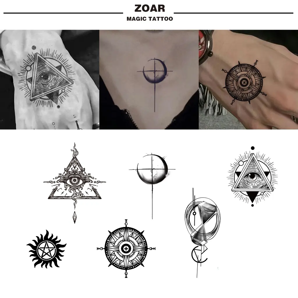 Temporary tattoo sticker ZOAR-24【INS style】Long-lasting tattoo adhesive art decoration for men and women.