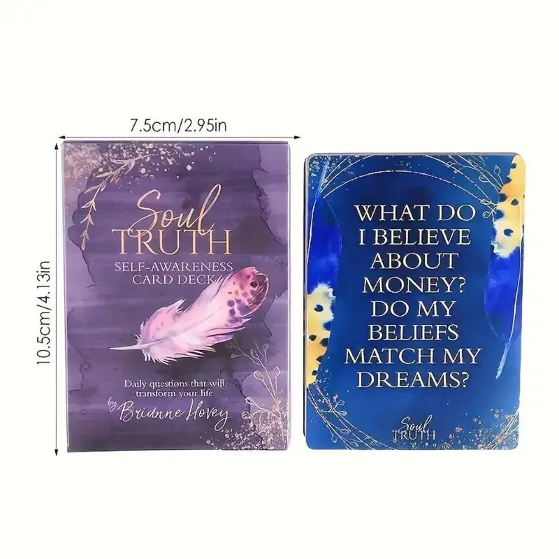 Soul Truth Tarot Card Game, 1 Box Mystical Spiritual Awakening Tarot Card Game Props, Interactive Party Games Supplies 1