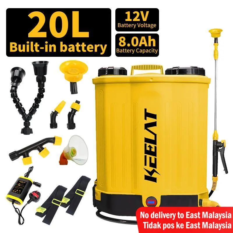 【KEELAT】20L Knapsack spray Pam Racun Bateri Pump Racun Tong Racun ...