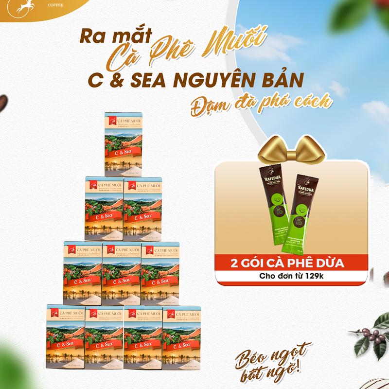 Combo 10 Hộp Cà Phê Muối Chuẩn Vị Huế, Cafe Lượng đường - C& Sea, Le Plateau Coffee