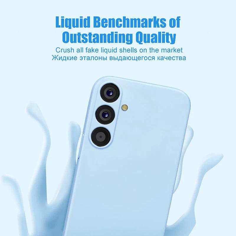 Product Introduction of Camera Protect Soft Phone Case for Samsung Galaxy A05 A15 A25 A35 A55 5G  Liquid Silicone Couples Cover A 15 4G A55 A25 Global Protector Protection Protective Casing 1