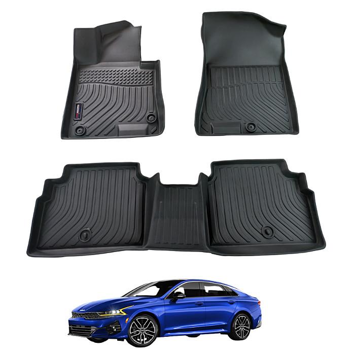 Thảm lót sàn xe ô tô KIA K3 CERATO (2013 - 2018) chất liệu TPV thương hiệu Macsim màu đen