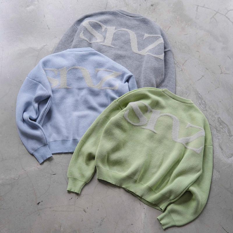 Áo Sweater Boxy Len SNAZZY PLATINUM MAZE KNIT 3