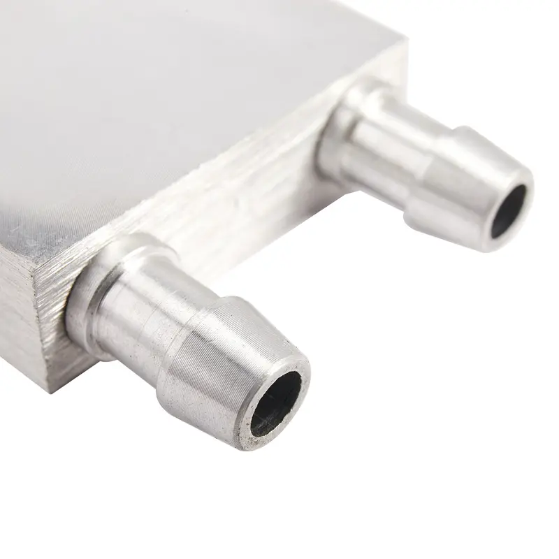 Khối làm mát nước, vật liệu hợp kim nhôm chính, kích thước 40x40mm, cho bộ làm mát nước lỏng, hệ thống tản nhiệt, màu bạc, thích hợp cho máy tính để bàn và máy tính xách tay, sử dụng cho CPU 7