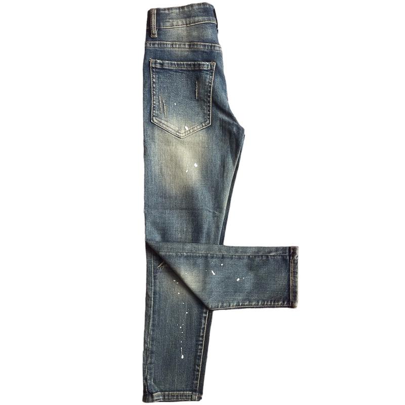 Quần jean sai nhỡ Trễ lưng Ôm gọn chất liệu cotton 3