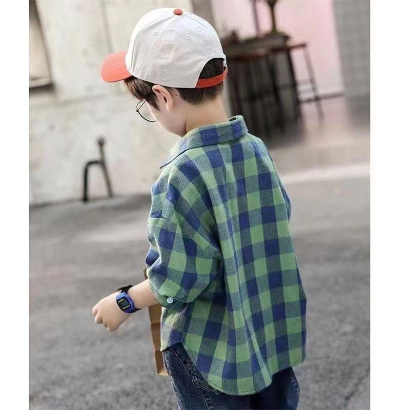 Product Introduction of Áo Sơ Mi Kẻ Sọc Cho Bé Trai, Áo Sơ Mi Dài Tay Mùa Xuân Và Mùa Thu Mới 2024, Cho Trẻ Em Lớn Hơn, Cotton Nguyên Chất, Thời Trang Thường Ngày Áo Khoác Hợp Xu hướng, Được 1535 Đánh Giá Tích Cực 4