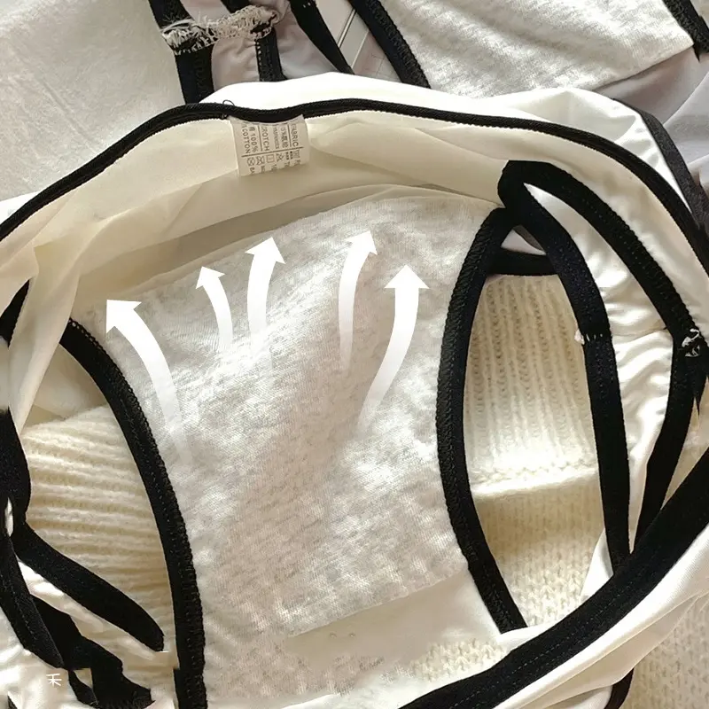 Quần Lót Nữ Đúc Su Cạp Vừa Thoáng Mát, Đính Nơ Họa Tiết Chứ Độc Đáo HL BOUTIQUE L609 Cotton Women Cạp Cao Voi 8