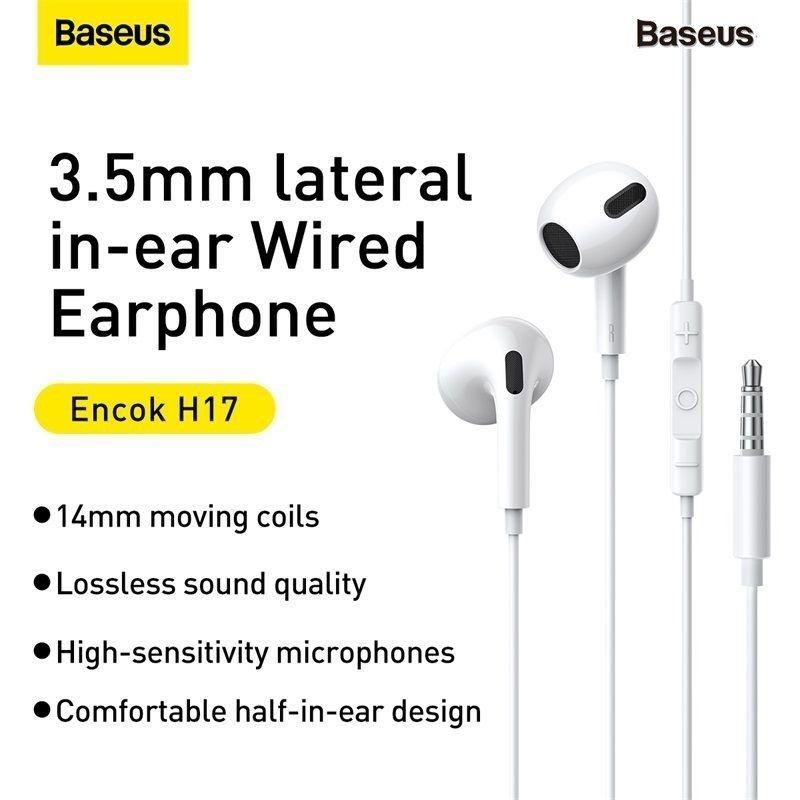 Tai nghe dây 3.5mm lateral in-ear Wired Earphone H17 Baseus Encok