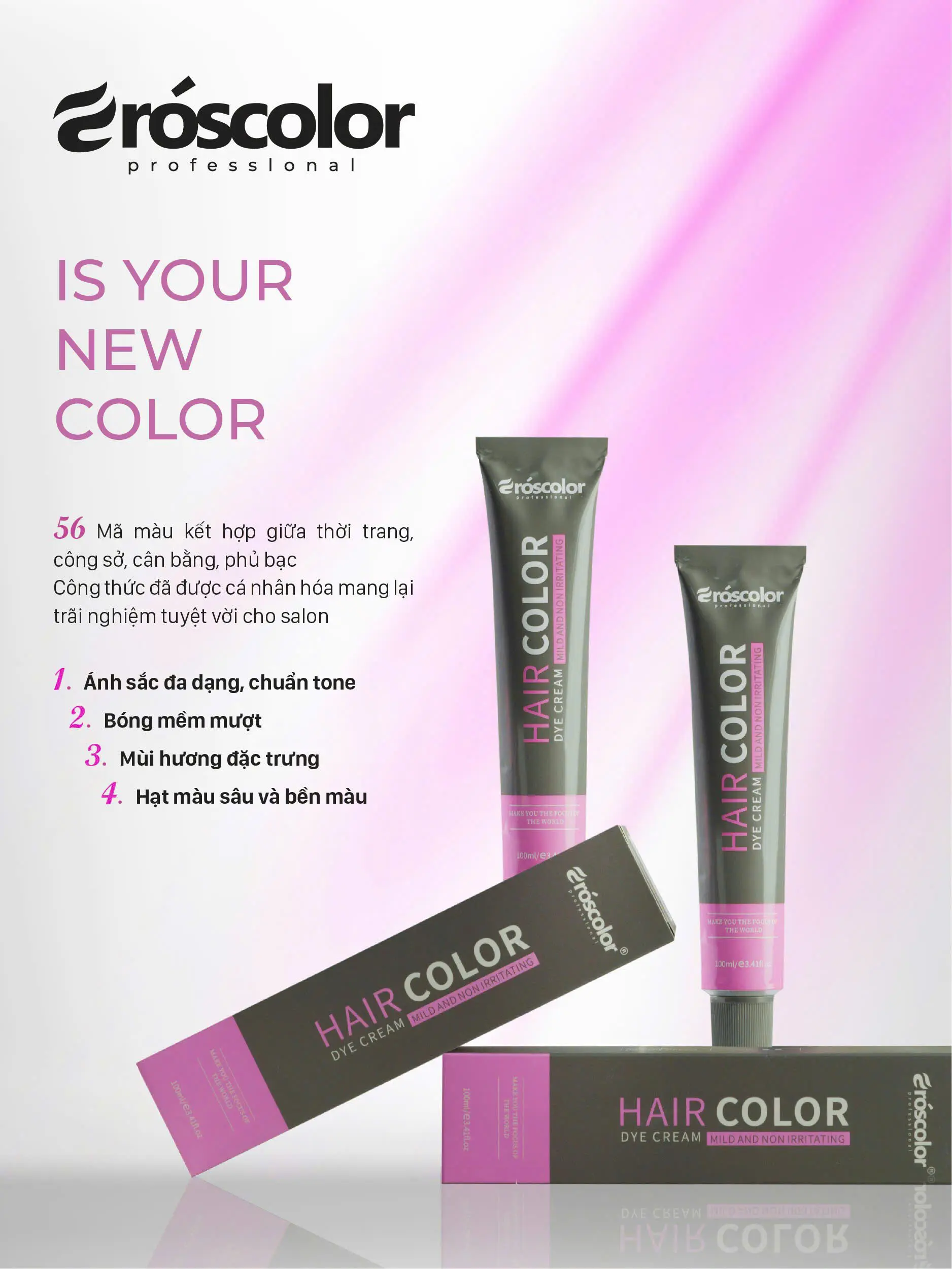 Kem Nhuộm Tóc Eroscolor Hệ Màu Châu Á 2025 Mới (Nội Địa Trung) | Made in China | 100ml
