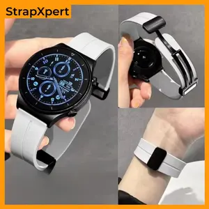 22mm 20mm Strap for Samsung Galaxy Watch 7/FE/6/5/4/Classic/Active 2/Gear S3, Quick Release Rubber Silicone Band Tali Jam Tangan for Huawei Watch GT 5 4 3 2, Amazfit, Garmin, Aolon, Itel 011/012, Xiaomi Redmi 5 Active Smartwatch Accessories