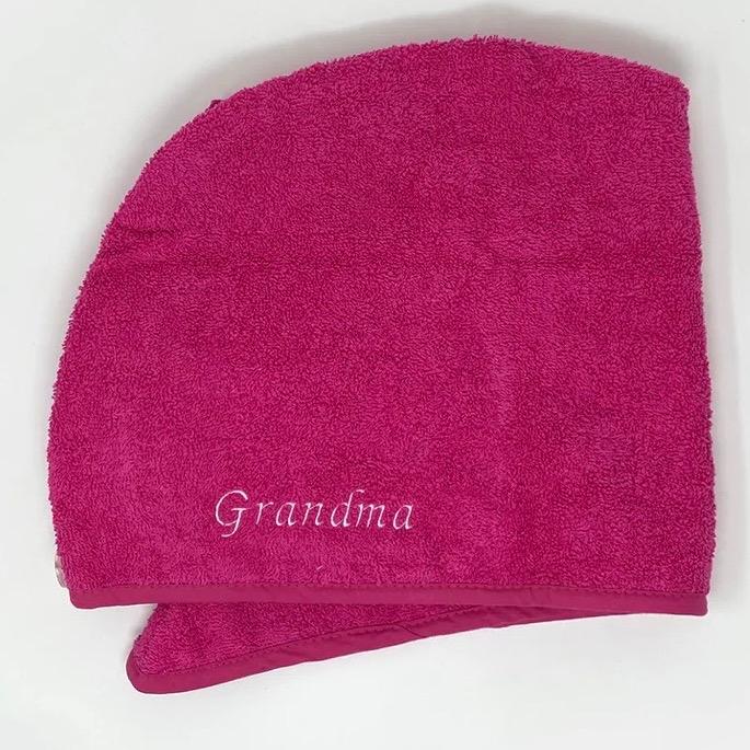 Personalised hair turban towel 2