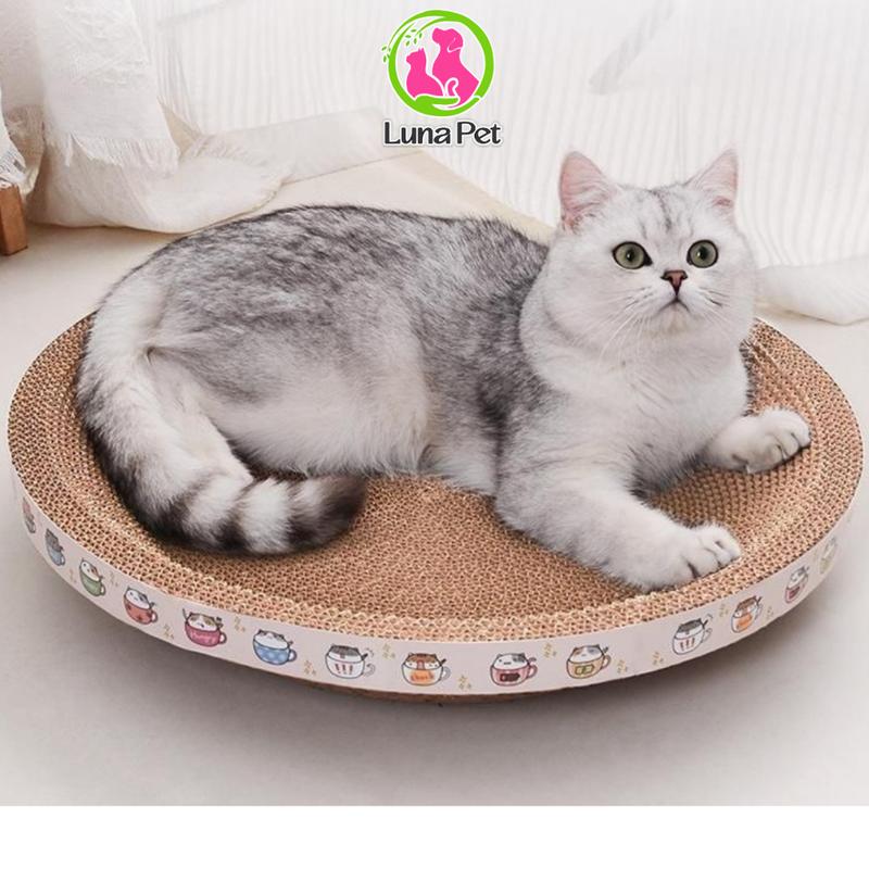 Bàn cào móng hình tròn cho mèo Luna Pet BM03- Ổ vào móng cho mèo nhiều kich thước