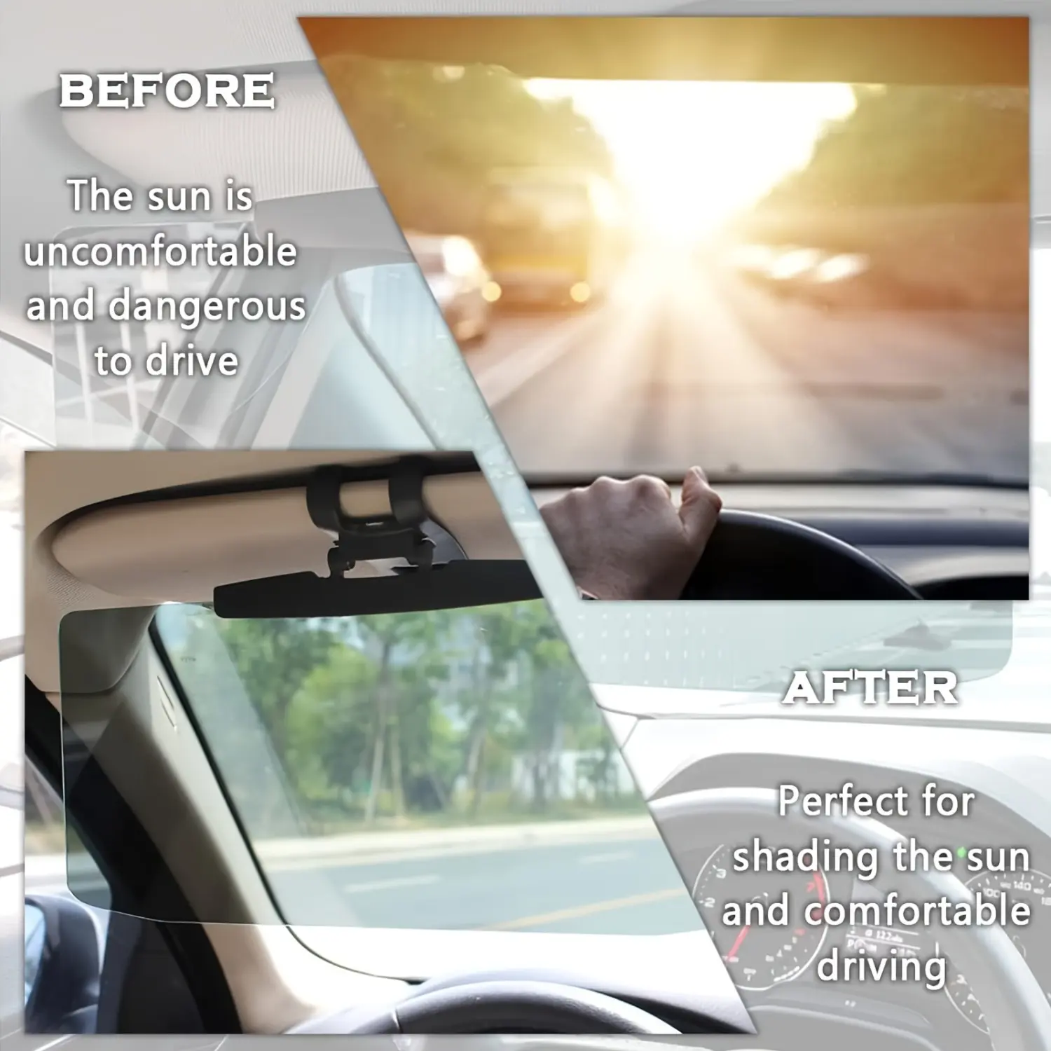 new Sun Visor For Car, Universal Anti-Glare Car Visor And Goggles, Protects From Stray Light, Snow Blindness And UV Rays, Drive Safely Anytime
