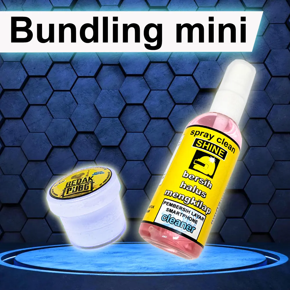 PAKET BUNDLING BEDAK GAMING PELICIN LAYAR SMARTPHONE 10 CC DAN CLEANER SMARTPHONE SHINE 60 ML