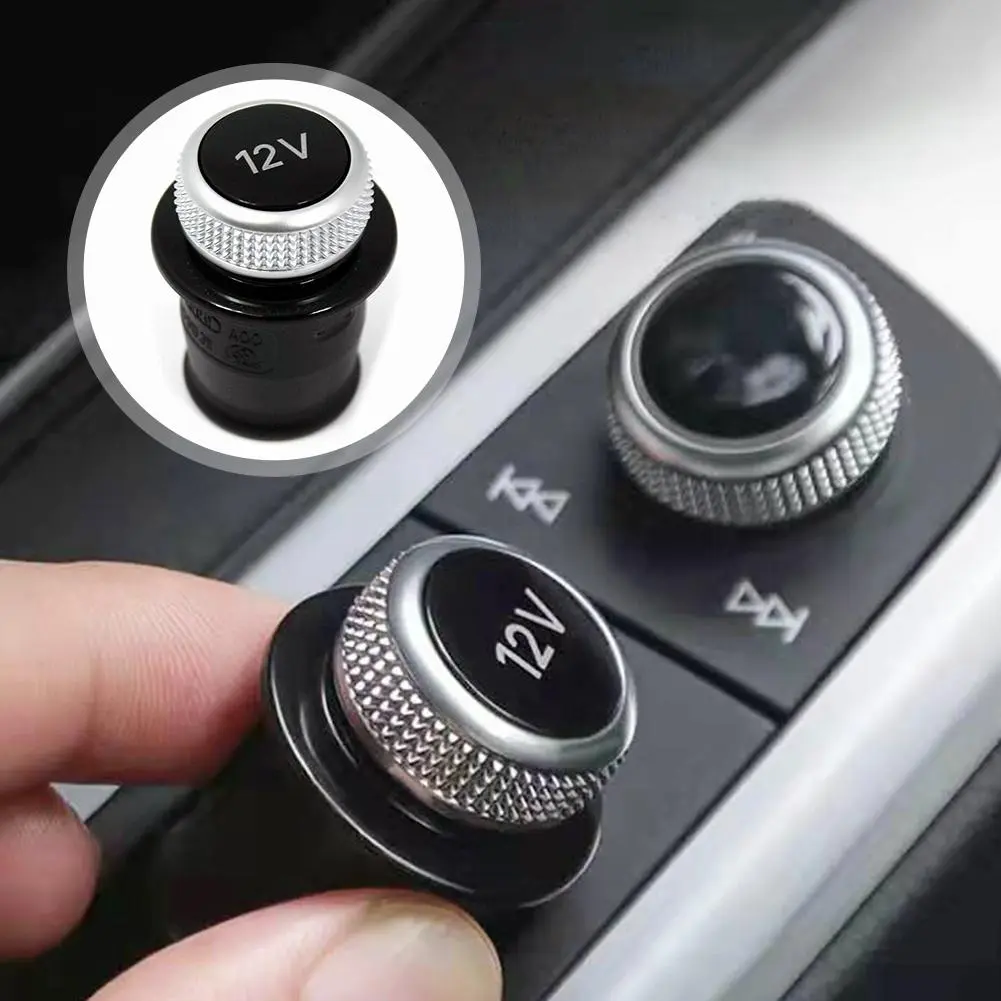 12V Car Cigarette Lighter Cover Chrome Plated Cigarette Lighter Plug for A4 A5 A6L Q5 8W0919311 8WD919311 4H0919311 4L0919311 40GF #458215