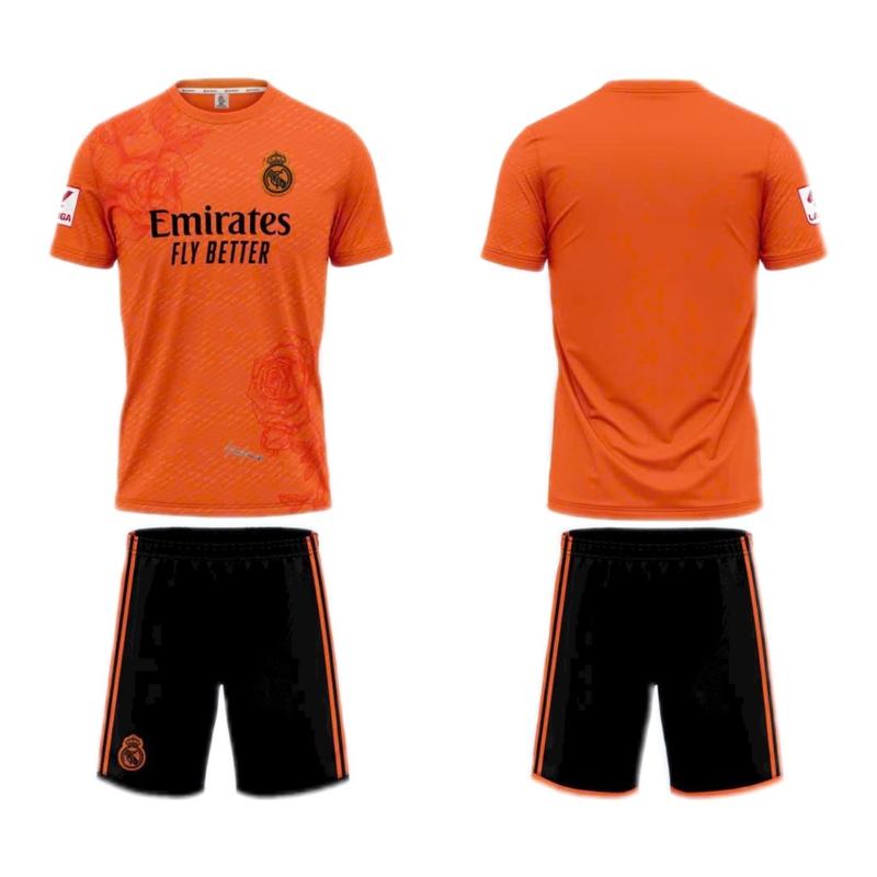 Bộ quần áo bóng đá Rê an CAM  24/25 LOGO THÊU-  CỔ TRÒN , Vải Thun lạnh, Top Sport Áo Nam Áo Thun Tập Thể Dục