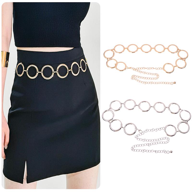 Luxury Fashion Women Metal Chain Belt Large Metal Ring Waist - TikTok ...