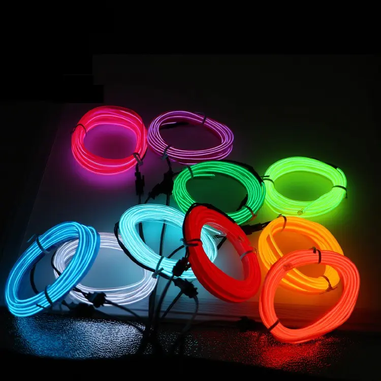 Đèn khí quyển, dây đèn lạnh EL, với USB, trang trí tự làm, cho bảng điều khiển điều Khiển ô tô, bảng điều khiển, đèn Xung Quanh LED tự động, chiều dài 1m, 2m, 3m, 5m, phụ kiện nội thất ô tô 5